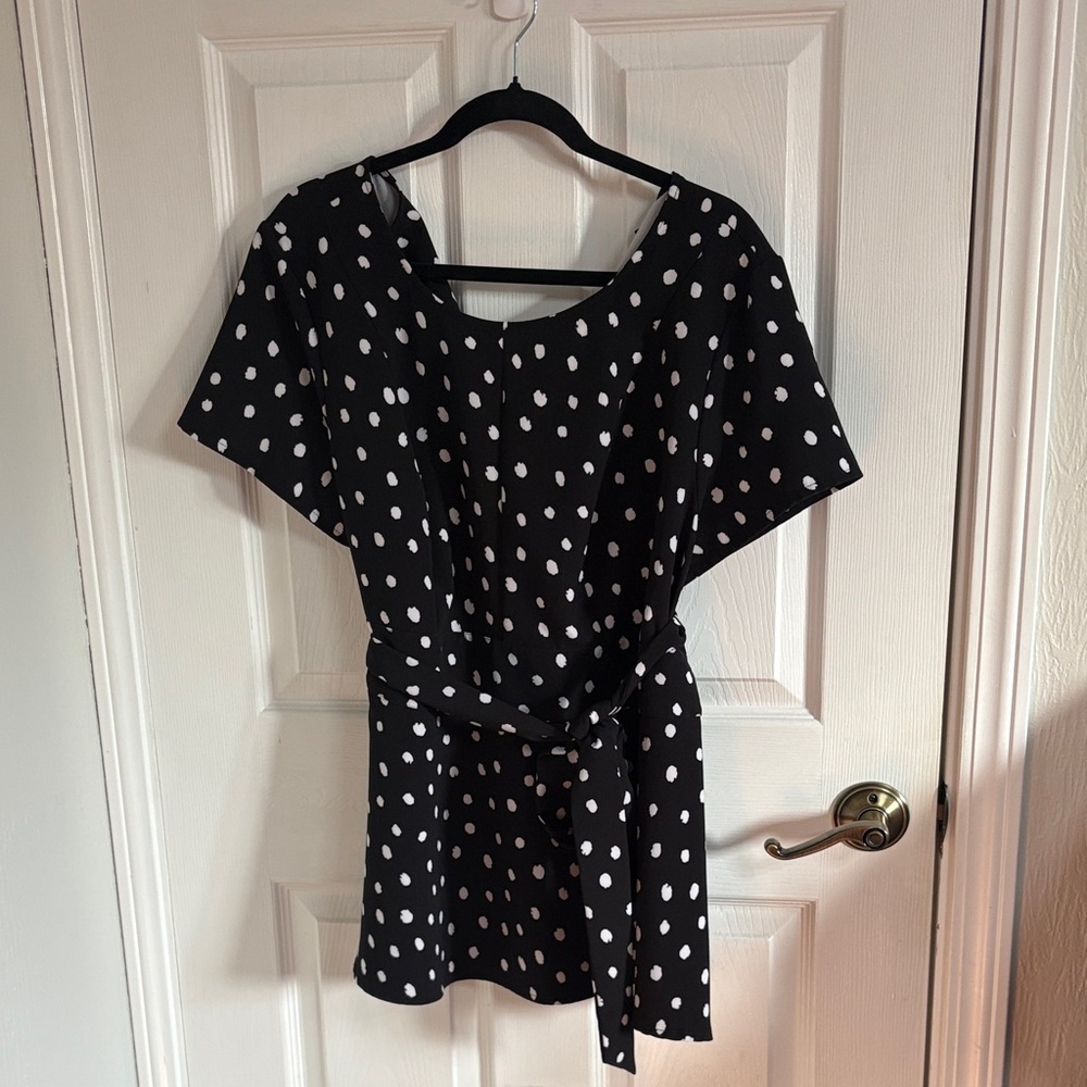 Black and White Polka Dot top
